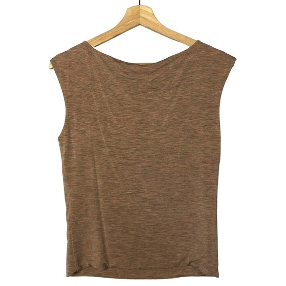 Giorgio Armani Pink Space Dyed Sleeveless Bateau Neck Blouse 10 - Picture 2 of 5